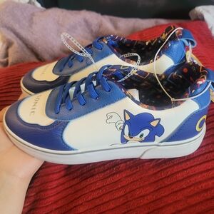 Kids Blue and White Character Sneakers
